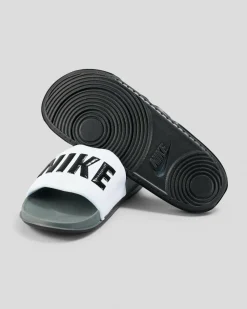 Slides*Nike Off Court Slides Dark Grey/black-white
