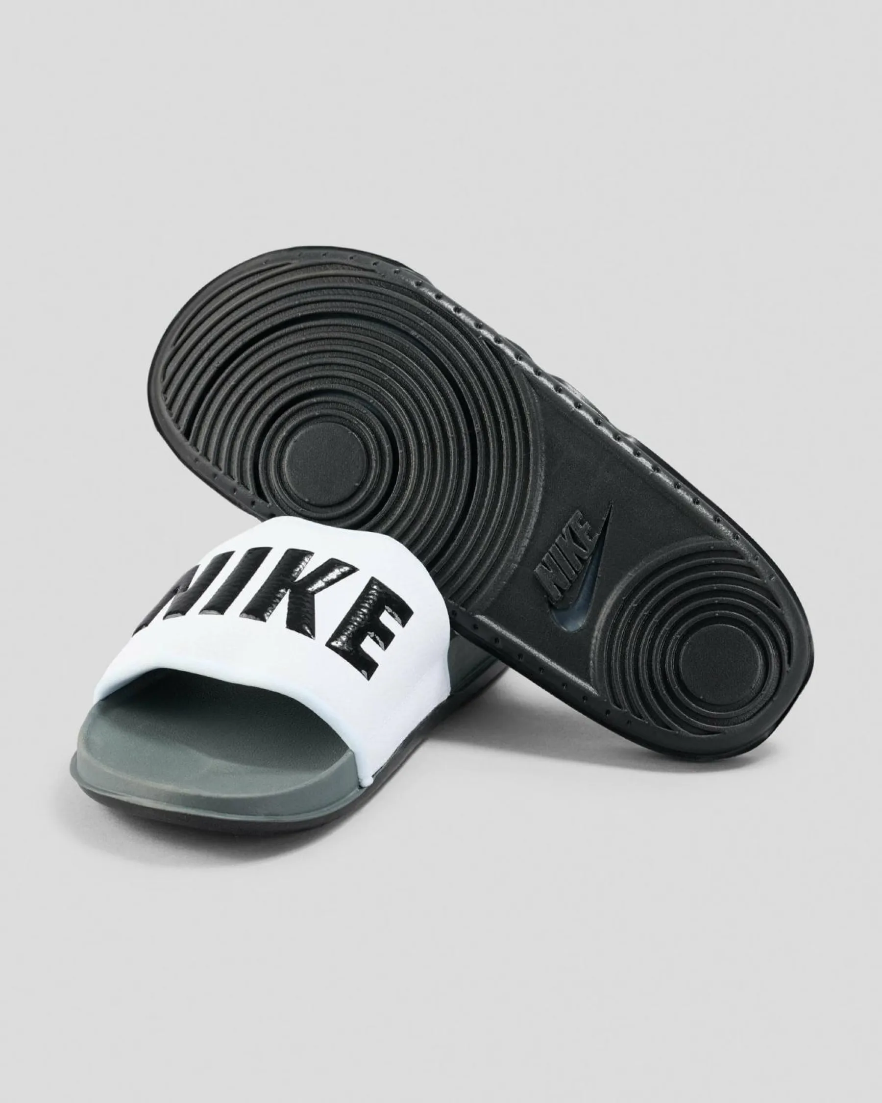 Slides*Nike Off Court Slides Dark Grey/black-white