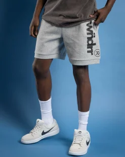 Shorts & Bottoms*Wndrr Offcut Tech Track Shorts Grey Marle