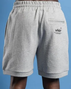 Shorts & Bottoms*Wndrr Offcut Tech Track Shorts Grey Marle