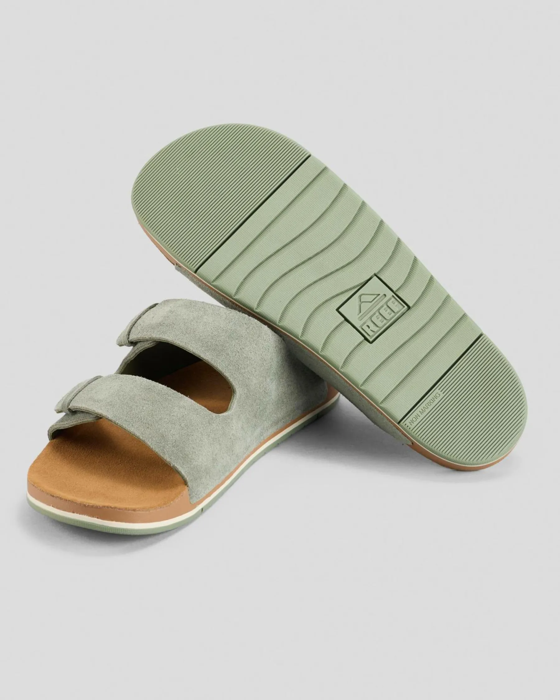 Flip Flops & Sandals*Reef Ojai Two Bar Sandals Faded Olive