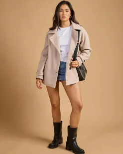 Jackets & Coats*Pink Diamond Olivia Coat Grey