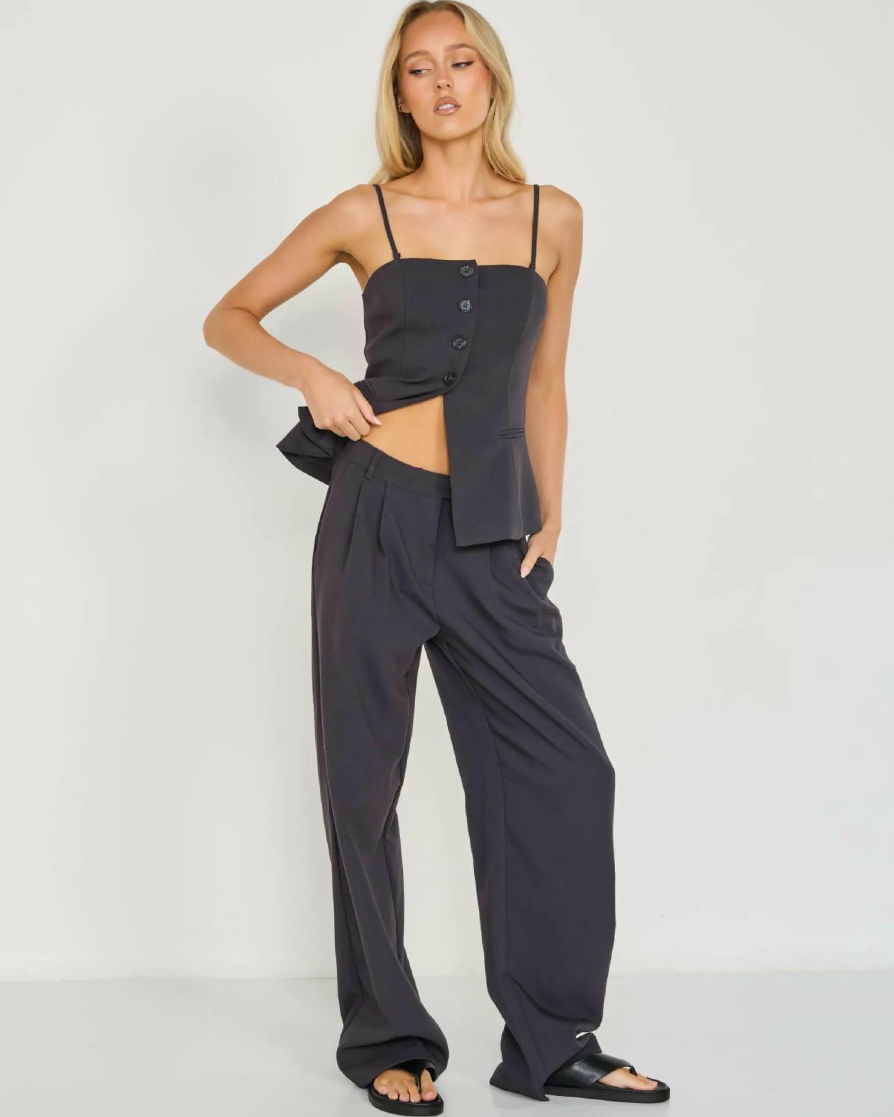 Sets|Bottoms*Ava And Ever Ollie Dicaprio Pants Charcoal