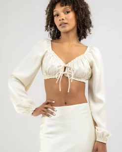 Hot Ollie Satin Tie Up Top Women Tops