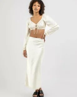 Hot Ollie Satin Tie Up Top Women Tops