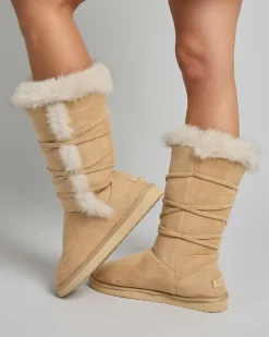 Slippers*Mooloola Olympia Slipper Boots Tan/beige