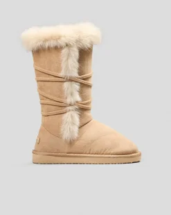 Slippers*Mooloola Olympia Slipper Boots Tan/beige