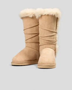 Slippers*Mooloola Olympia Slipper Boots Tan/beige
