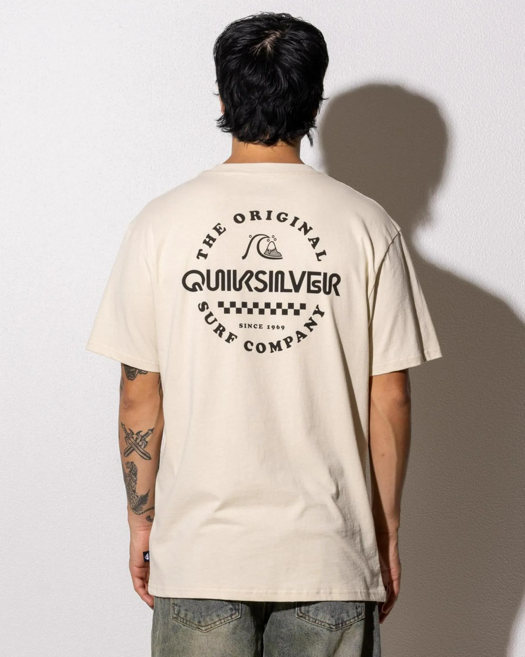 Tops & T-Shirts*Quiksilver Omni Checked T-Shirt Fog