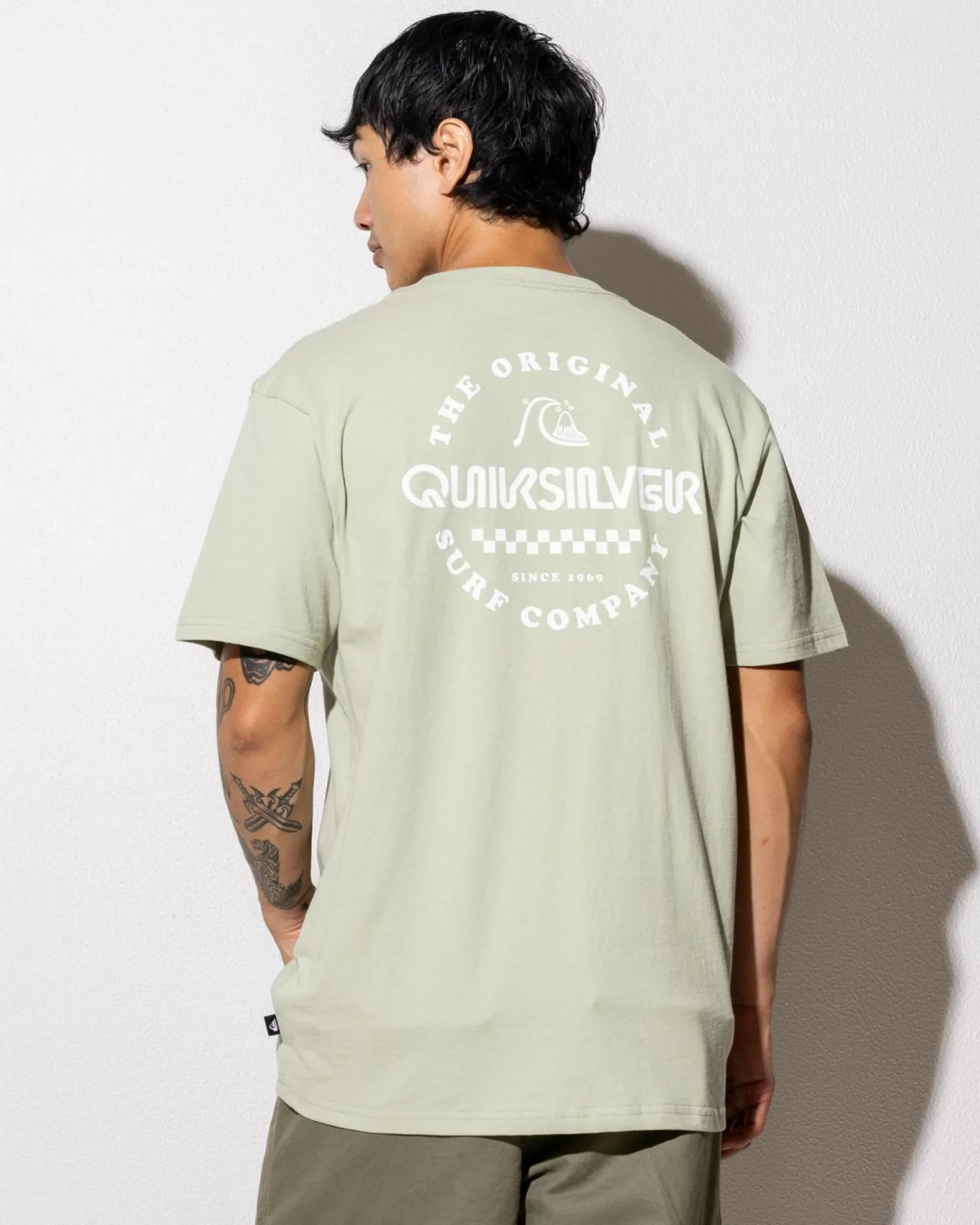 Tops & T-Shirts*Quiksilver Omni Checked T-Shirt Desert Sage
