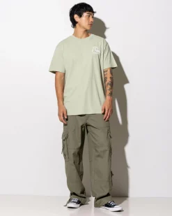 Tops & T-Shirts*Quiksilver Omni Checked T-Shirt Desert Sage