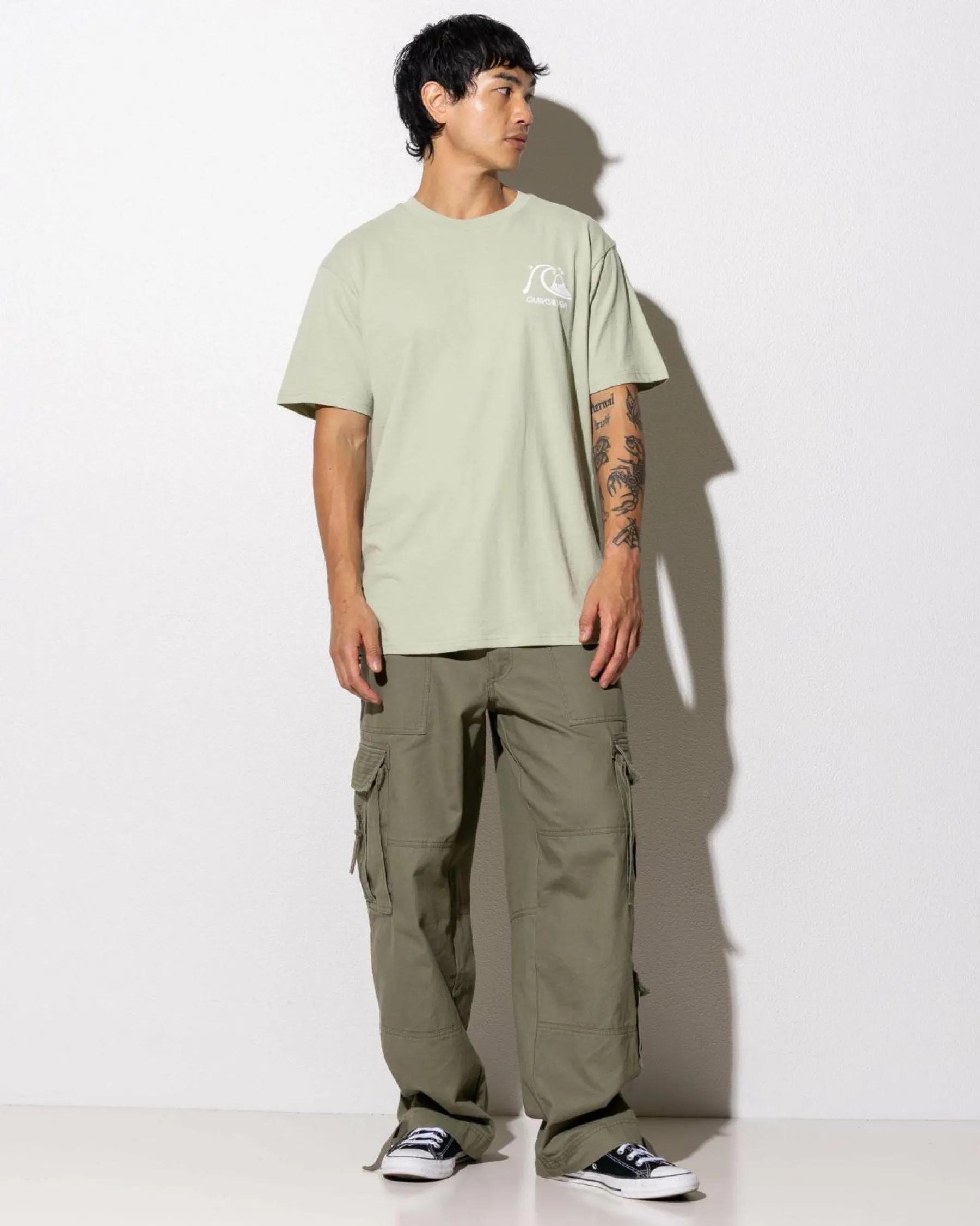 Tops & T-Shirts*Quiksilver Omni Checked T-Shirt Desert Sage