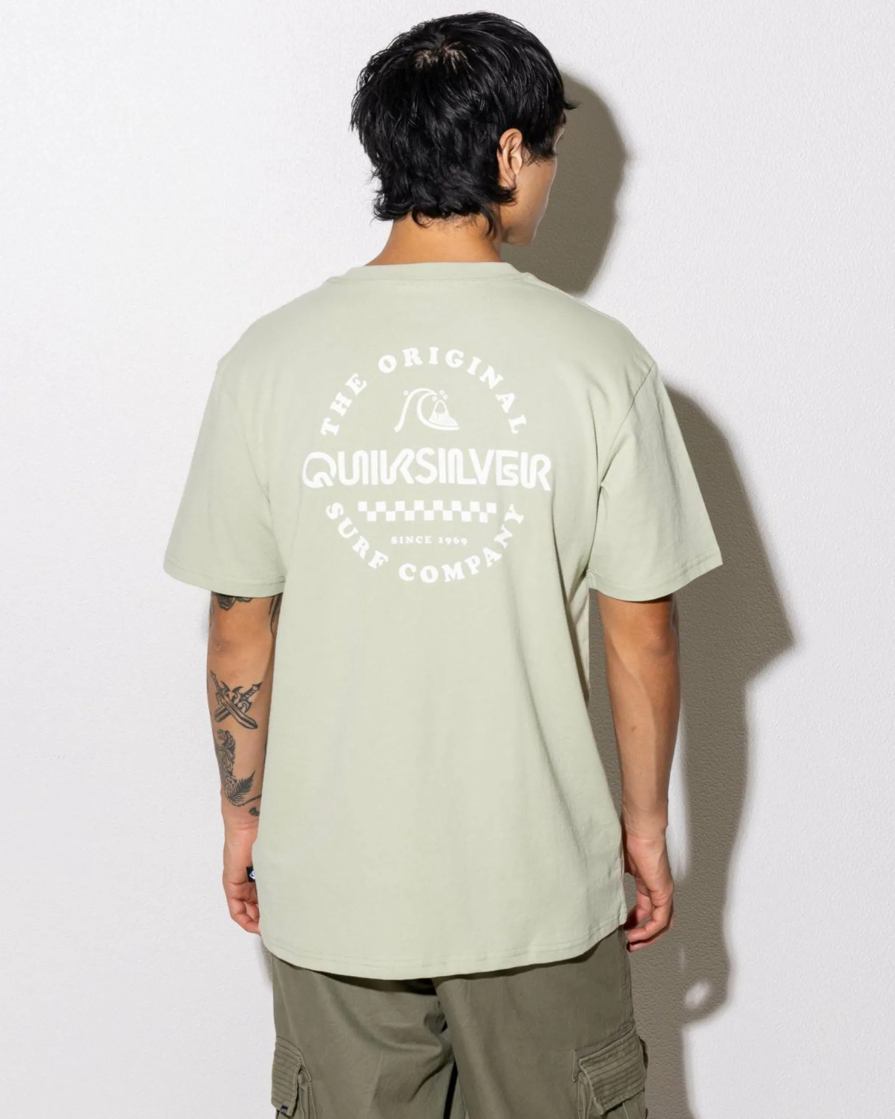 Tops & T-Shirts*Quiksilver Omni Checked T-Shirt Desert Sage