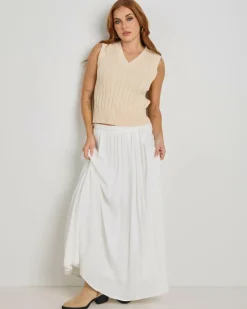 Outlet On Campus Cable Knit Vest Women Jackets & Coats