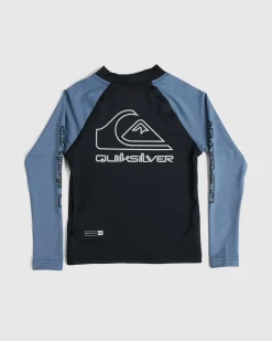 Rashies|Toddlers*Quiksilver On Tour Toddler's Long Sleeve Rash Vest China Blue