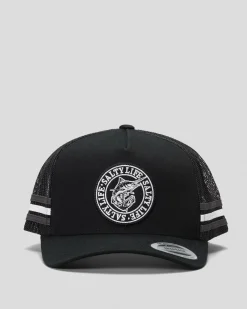 Headwear*Salty Life Once Bitten 3.0 Trucker Cap Black/black