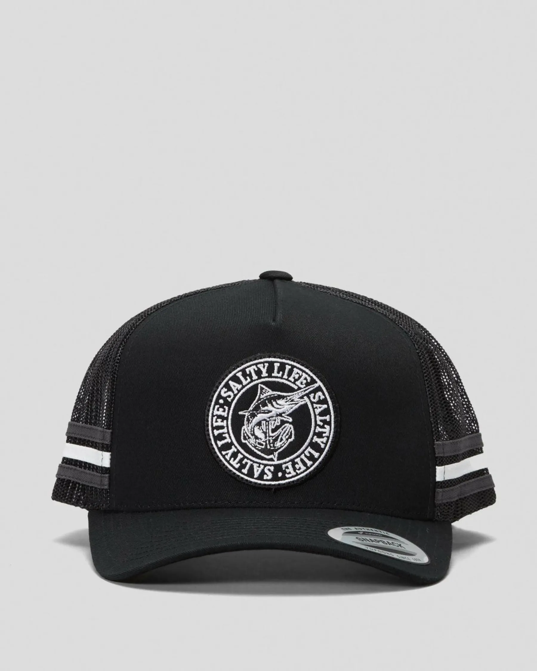 Headwear*Salty Life Once Bitten 3.0 Trucker Cap Black/black