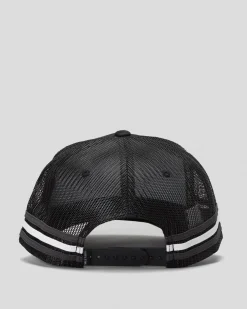 Headwear*Salty Life Once Bitten 3.0 Trucker Cap Black/black