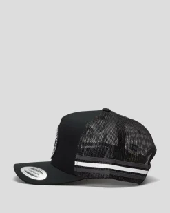Headwear*Salty Life Once Bitten 3.0 Trucker Cap Black/black