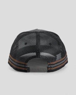 Headwear*Salty Life Once Bitten 3.0 Trucker Cap Charcoal