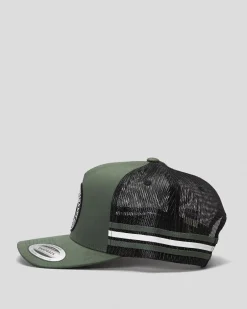 Headwear*Salty Life Once Bitten 3.0 Trucker Cap Army Green/black