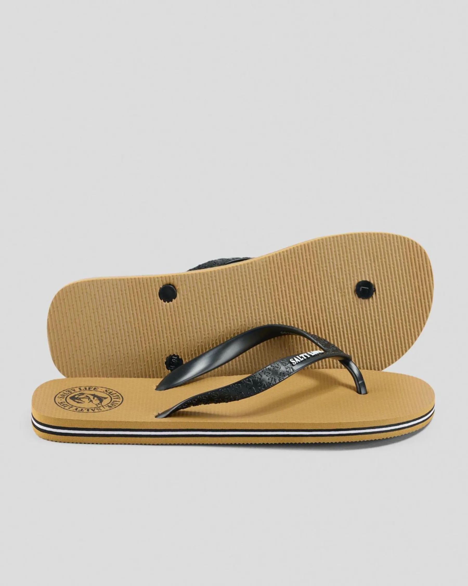 Flip Flops & Sandals*Salty Life Once Bitten Thongs Tan/black