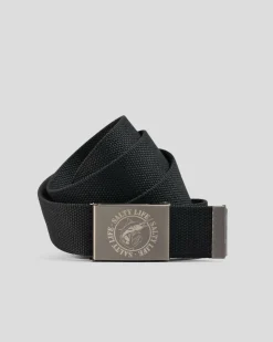 Belts|Belts*Salty Life Once Bitten Web Belt Black