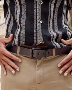 Online Onyx Leather Belt Belts