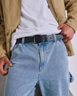 Online Onyx Leather Belt Belts