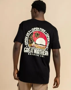 Tops & T-Shirts*Great Northern Open Sky Open Fire T-Shirt Black