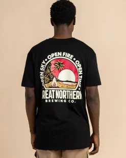 Tops & T-Shirts*Great Northern Open Sky Open Fire T-Shirt Black