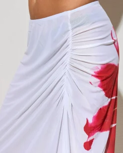 Sarongs*Kaiami Ophelia Cover Up White/red