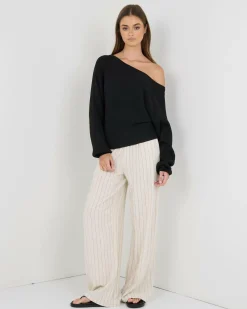 Outlet Ophelia Off Shoulder Knit Jumper Women Knitwear|Jumpers & Hoodies