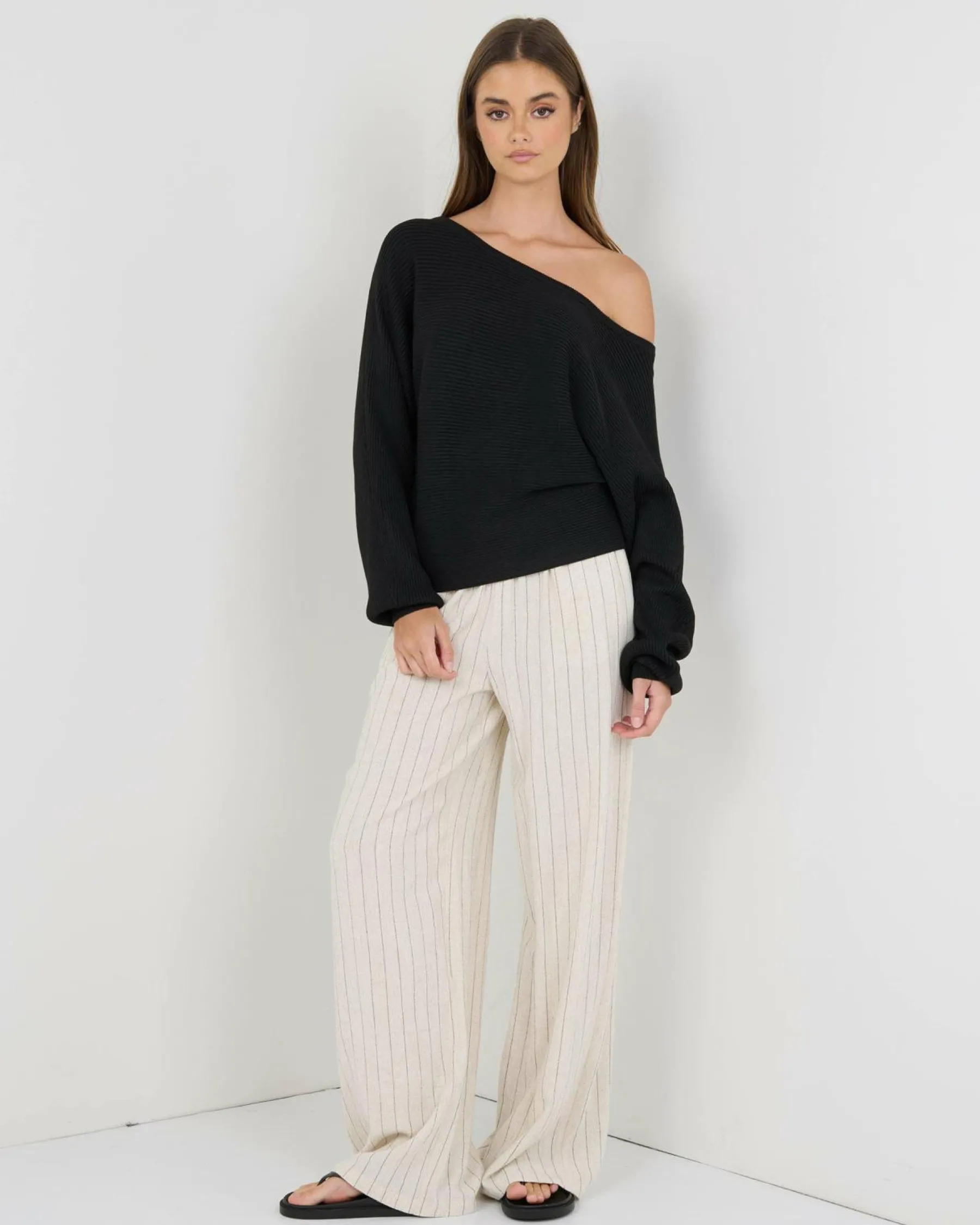 Outlet Ophelia Off Shoulder Knit Jumper Women Knitwear|Jumpers & Hoodies