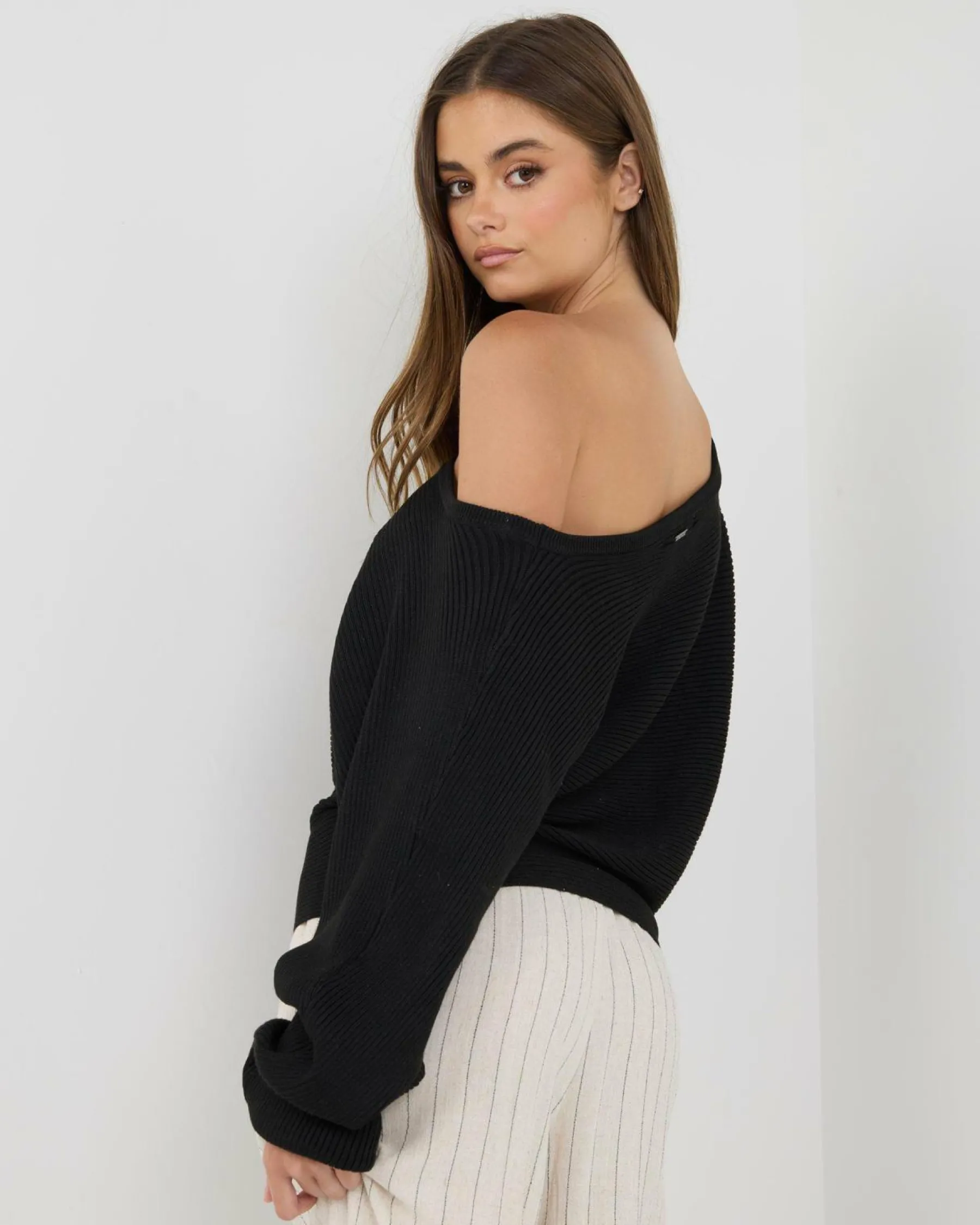 Outlet Ophelia Off Shoulder Knit Jumper Women Knitwear|Jumpers & Hoodies