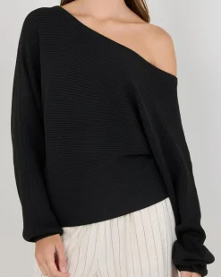 Outlet Ophelia Off Shoulder Knit Jumper Women Knitwear|Jumpers & Hoodies