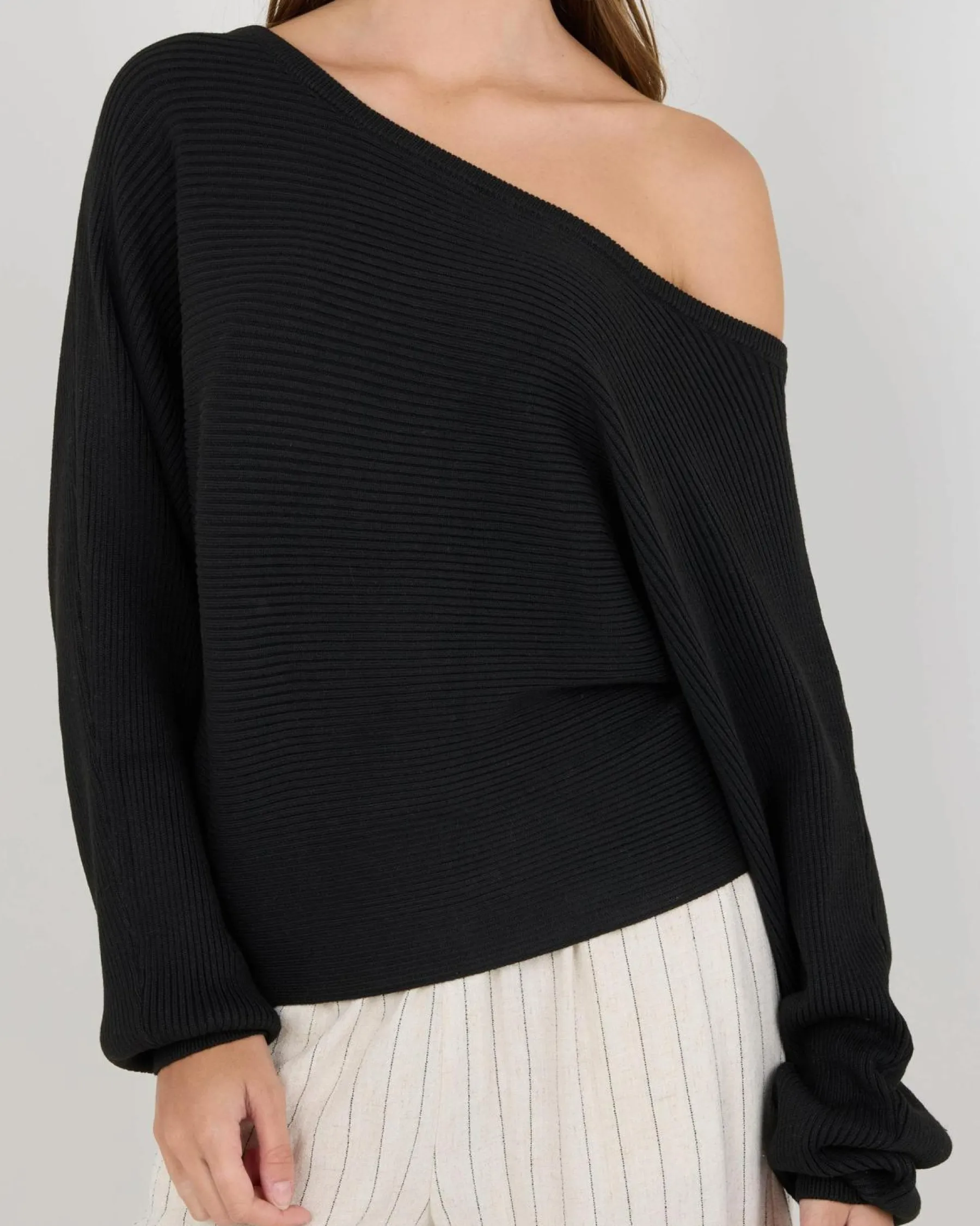 Outlet Ophelia Off Shoulder Knit Jumper Women Knitwear|Jumpers & Hoodies