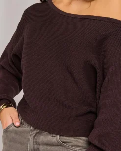 Hot Ophelia Off Shoulder Knit Jumper Women Knitwear|Jumpers & Hoodies