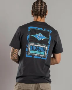 Tops & T-Shirts*Rip Curl Origin Palms T-Shirt Washed Black