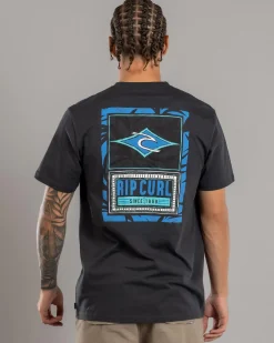 Tops & T-Shirts*Rip Curl Origin Palms T-Shirt Washed Black