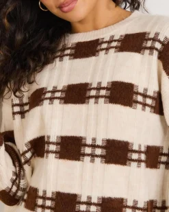 Knitwear|Jumpers & Hoodies*Ava And Ever Orion Crew Neck Knit Jumper Seashell/brown