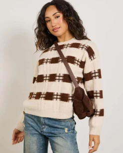 Knitwear|Jumpers & Hoodies*Ava And Ever Orion Crew Neck Knit Jumper Seashell/brown
