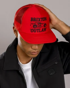 Headwear*Brixton Outlaw Trucker Cap Red/red