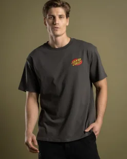 Tops & T-Shirts*Santa Cruz Oval Dot Chest T-Shirt Washed Black