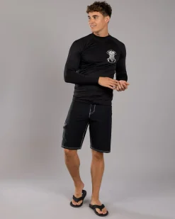 Rashies*Salty Life Overboard Long Sleeve Rash Vest Black