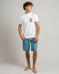 Rashies*Salty Life Overboard Short Sleeve Rash Vest White