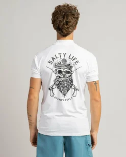 Rashies*Salty Life Overboard Short Sleeve Rash Vest White