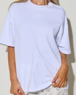 Tops*Ava And Ever Oversized Plain Tee White