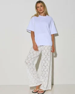 Tops*Ava And Ever Oversized Plain Tee White