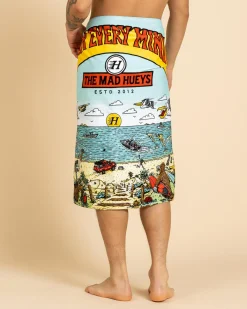 Beach Accessories & Towels*The Mad Hueys Oz Straya Towel Aqua